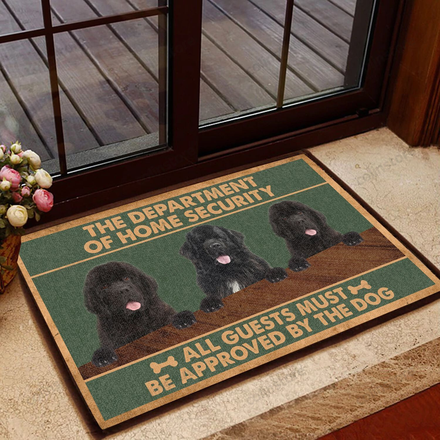 Newfoundland Home Security - Dog Doormat Welcome Mat