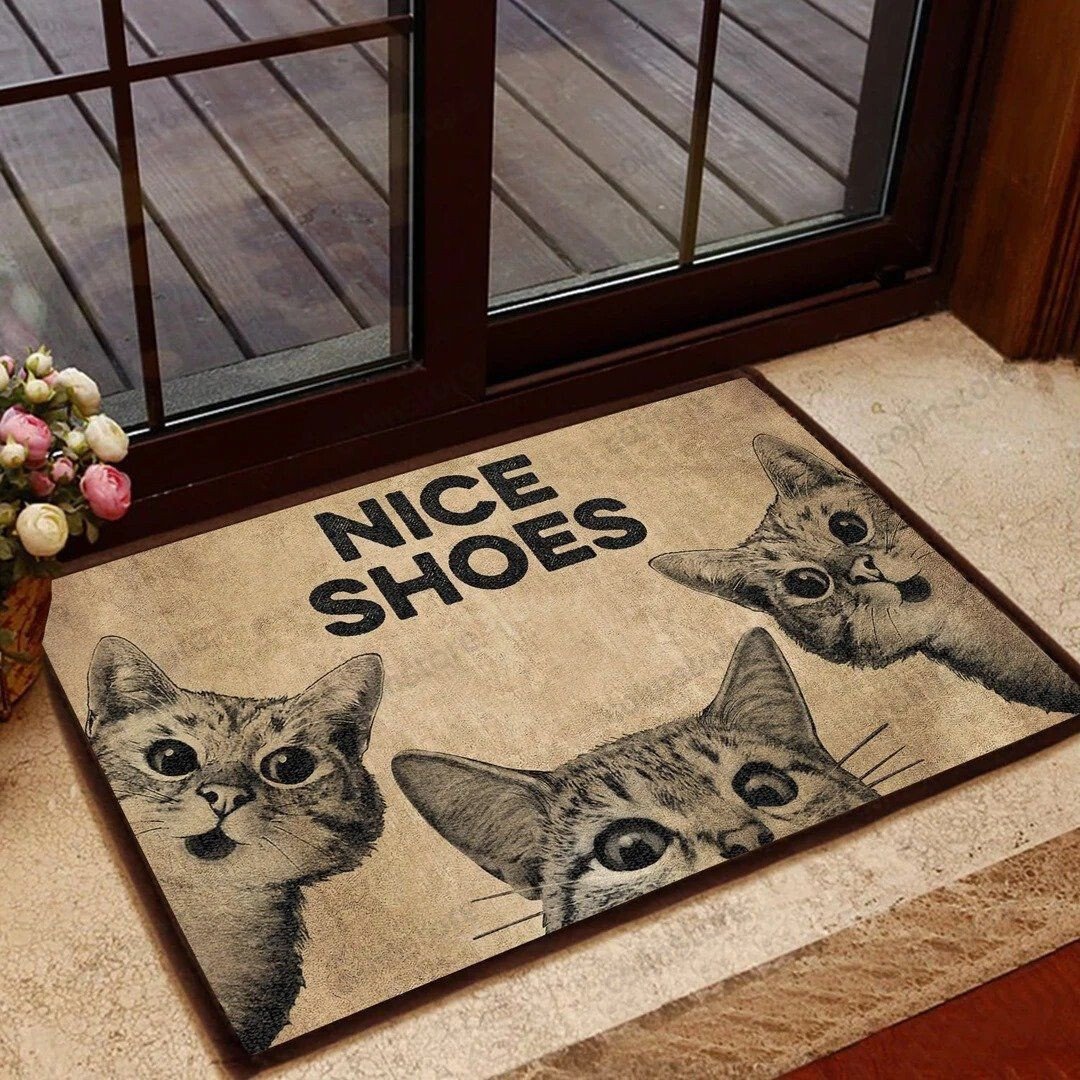 Nice Shoes - Cat Doormat Welcome Mat