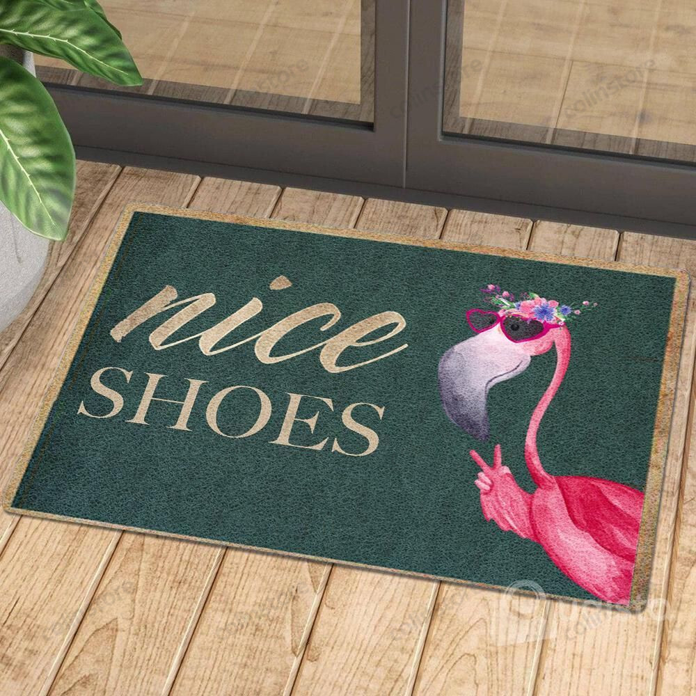 Nice Shoes Flamingo Doormat Welcome Mat