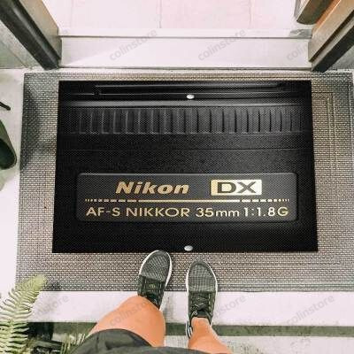 Nikon Lens Af-s Nikkor 35mm Funny Outdoor Indoor Wellcome Doormat