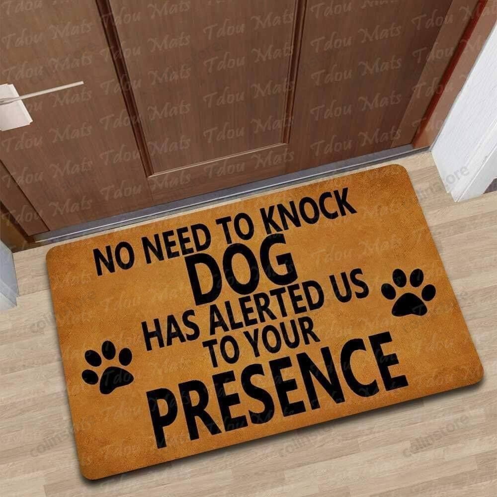 No Need To Knock - Dog Doormat Welcome Mat