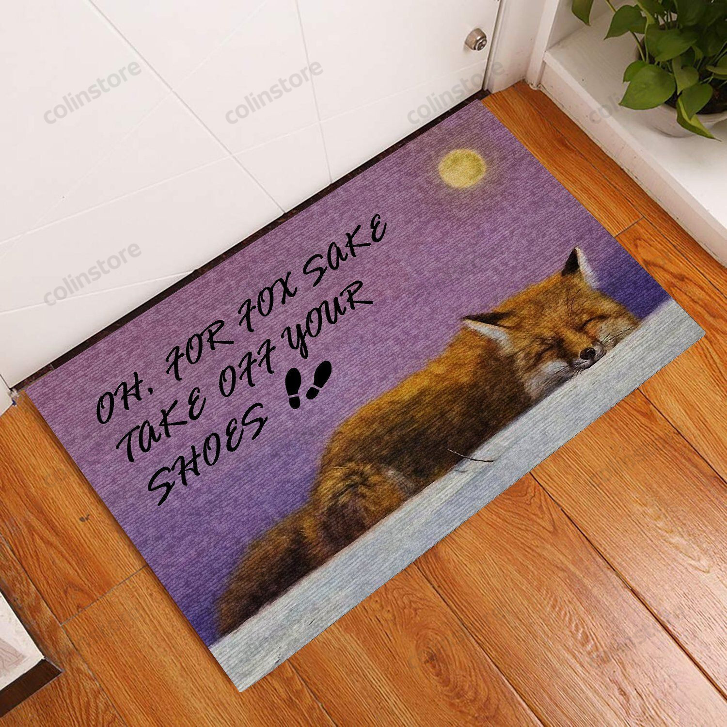 Painting For Fox Sake Take Off Shoes Doormat Welcome Mat