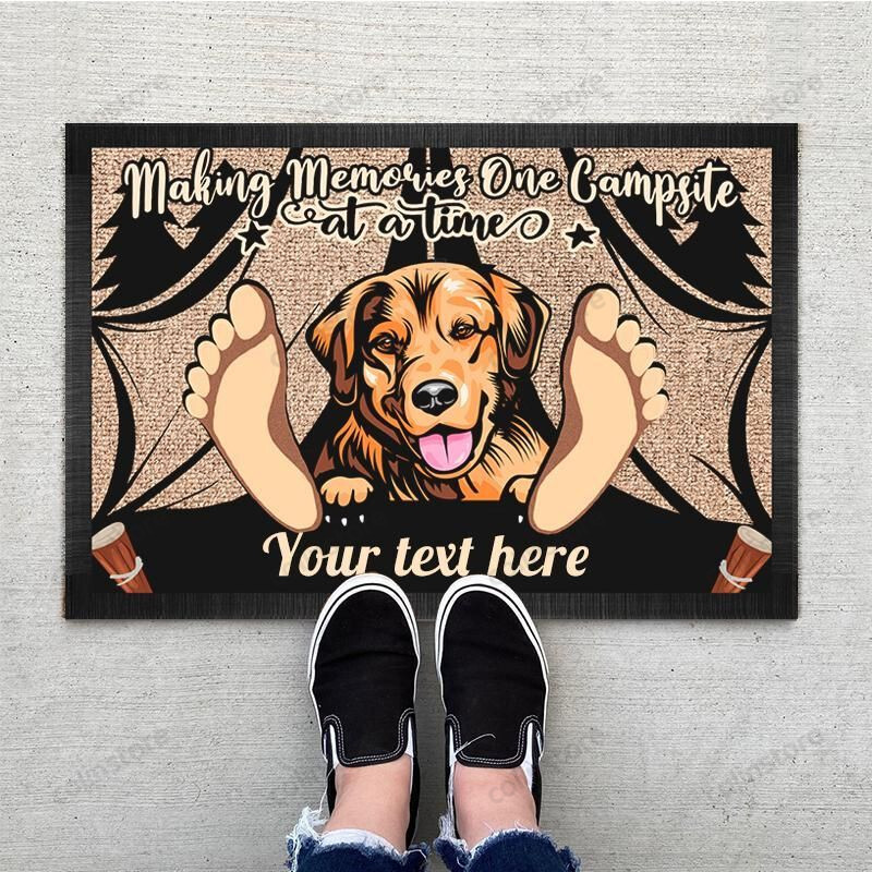 Personalized Making Memories One Campsite At A Time With Dog Funny Outdoor Indoor Wellcome Doormat