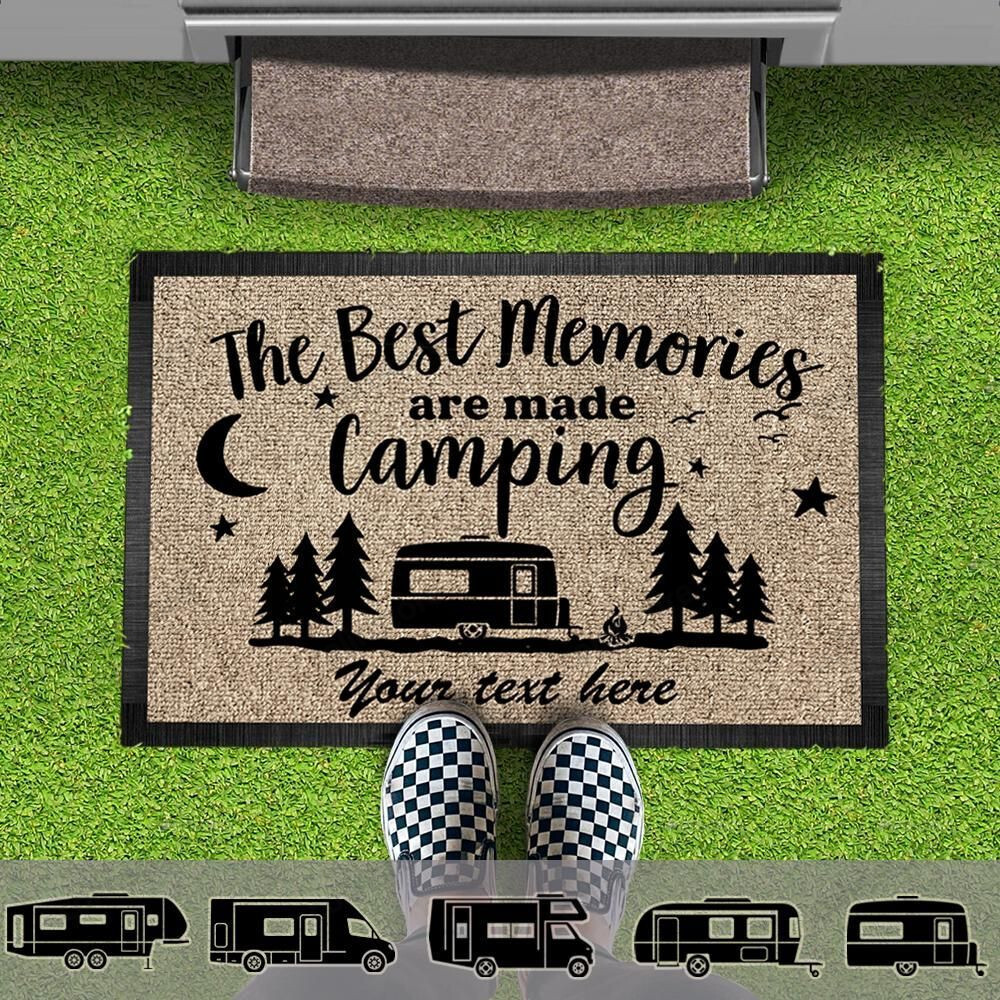 Personalized The Best Memories Doormat Camping