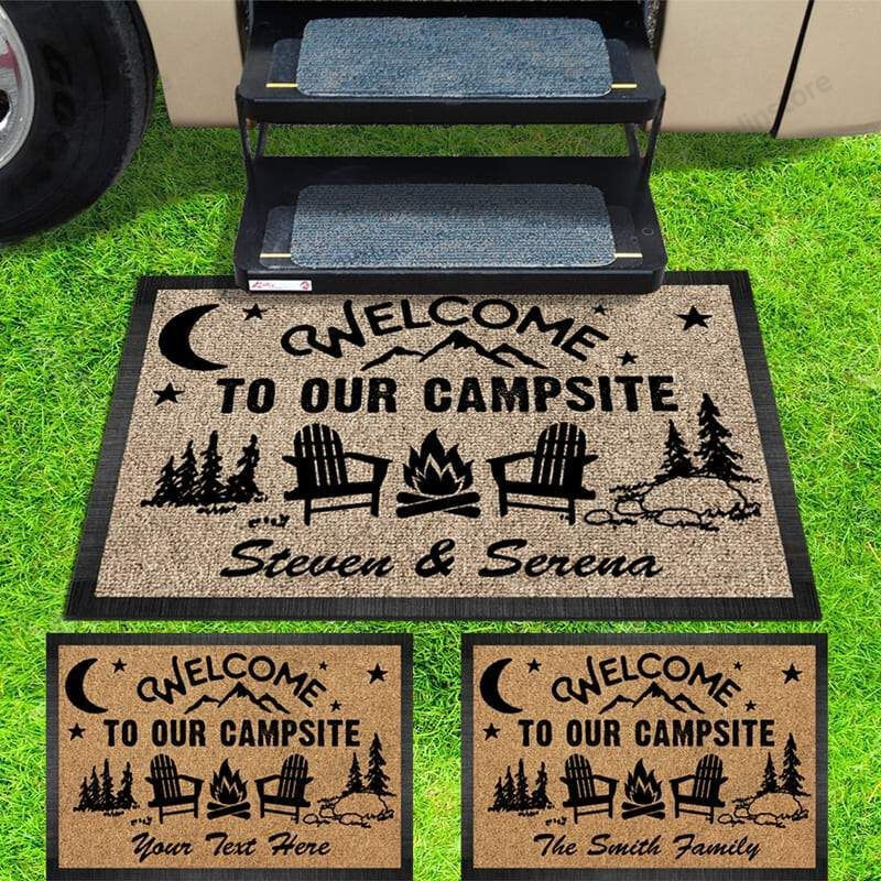 Personalized Welcome Our Campsite Doormat