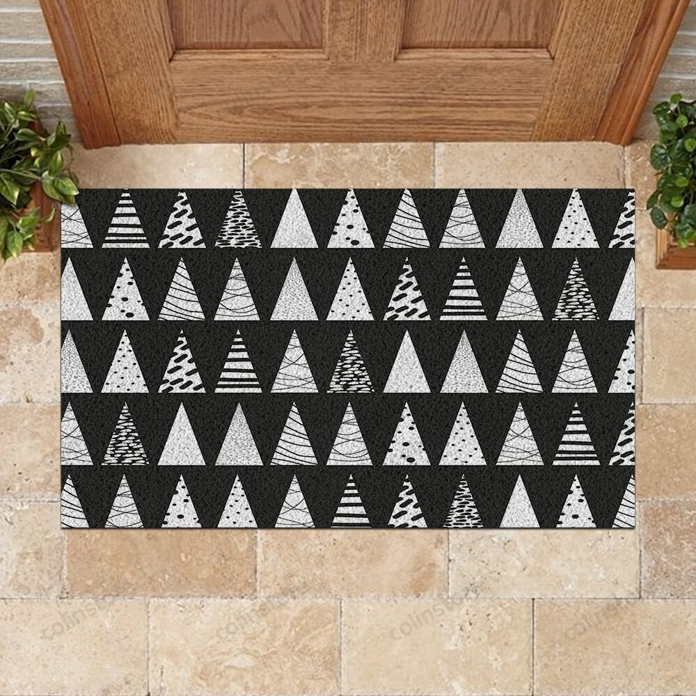 Pine Tree Christmas Pattern Doormat Merry Christmas Doormat -ghepten-uk1ags4