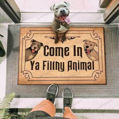 Pitbull Dogs Come In Funny Outdoor Indoor Wellcome Doormat