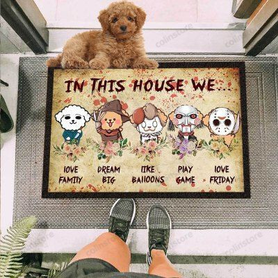 Poodle Dog Horror Squad Funny Outdoor Indoor Wellcome Doormat