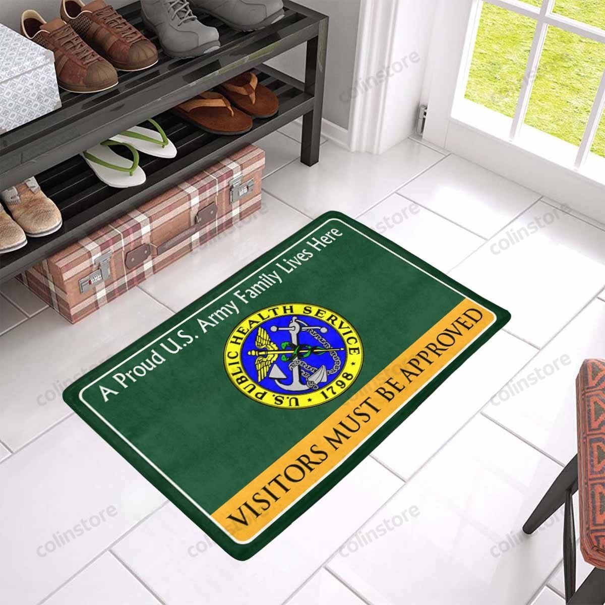 Proud Family Us Army Public Health Service Family Doormat Welcome Mat