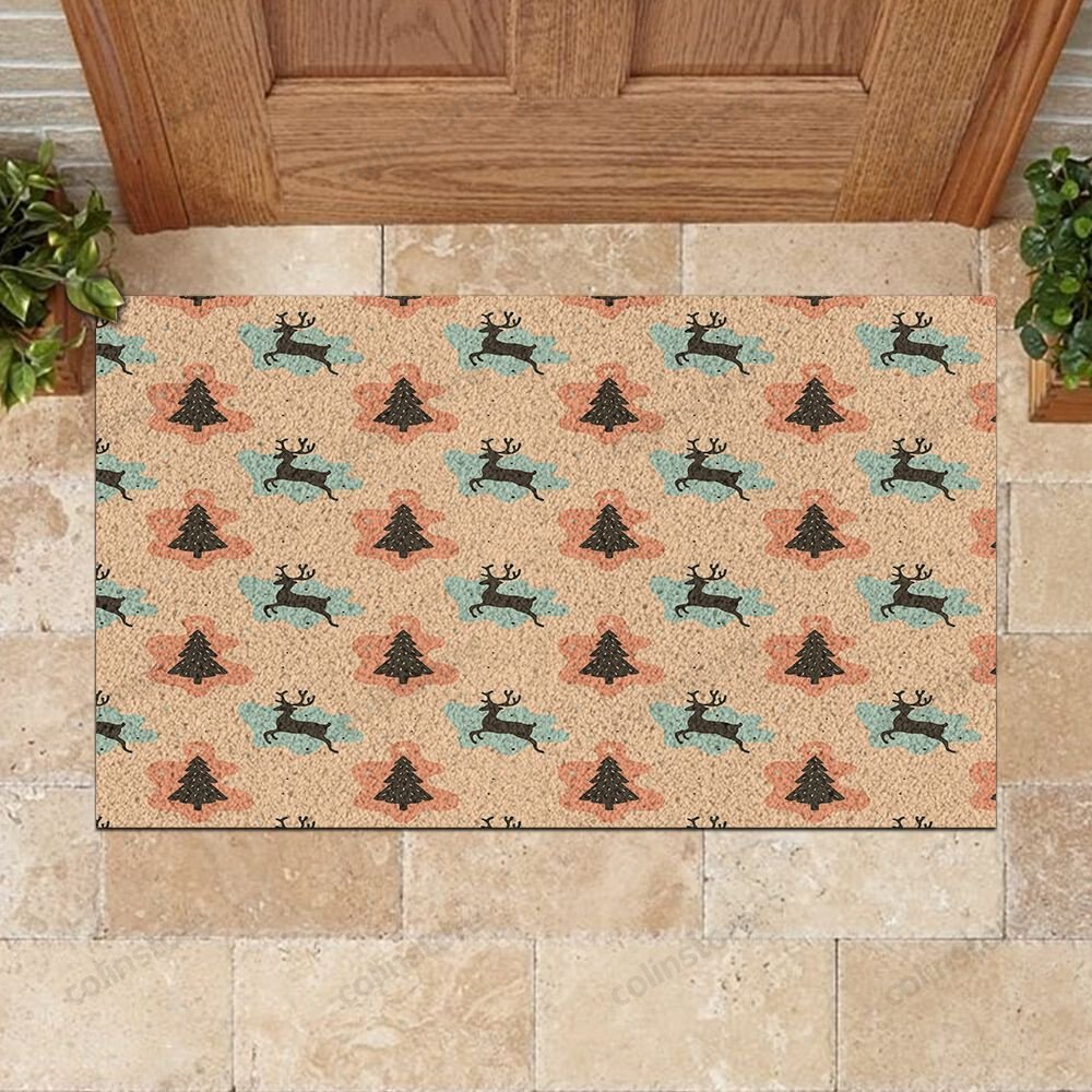 Reindeer And Forest Doormat Merry Christmas Doormat -ghepten-2ozs70m