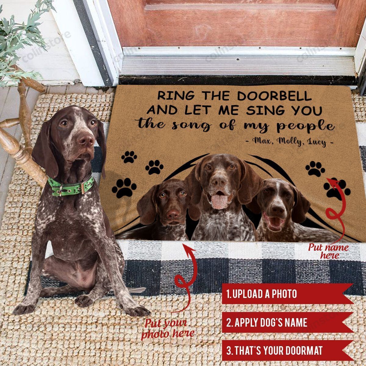 Ring The Doorbell And Let Me Sing You The Song Of My People Customized Doormat For Any Pets