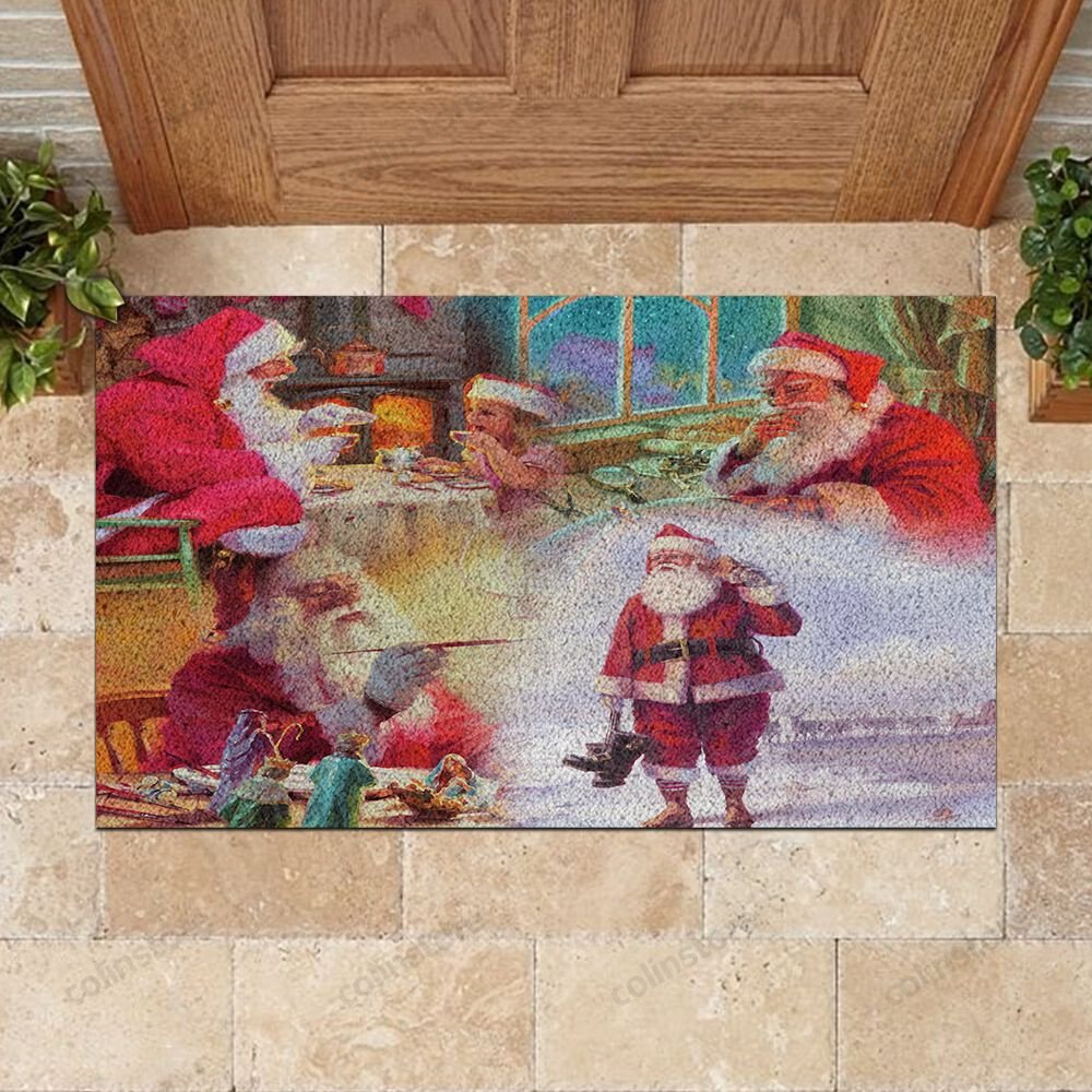 Santa Claus Christmas Doormat Merry Christmas Doormat -ghepten-py81by4