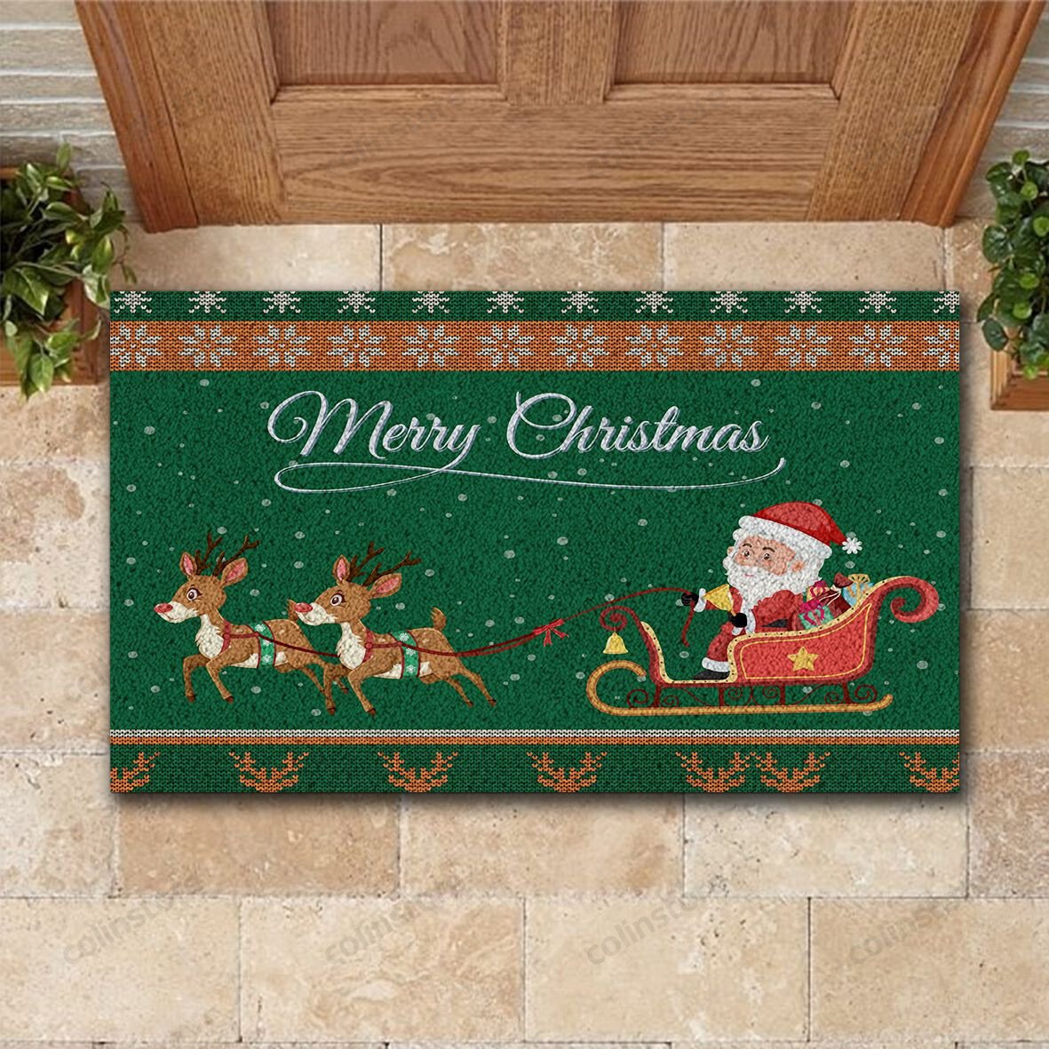 Santa Claus Doormat Merry Christmas Doormat -ghepten-29jfplu