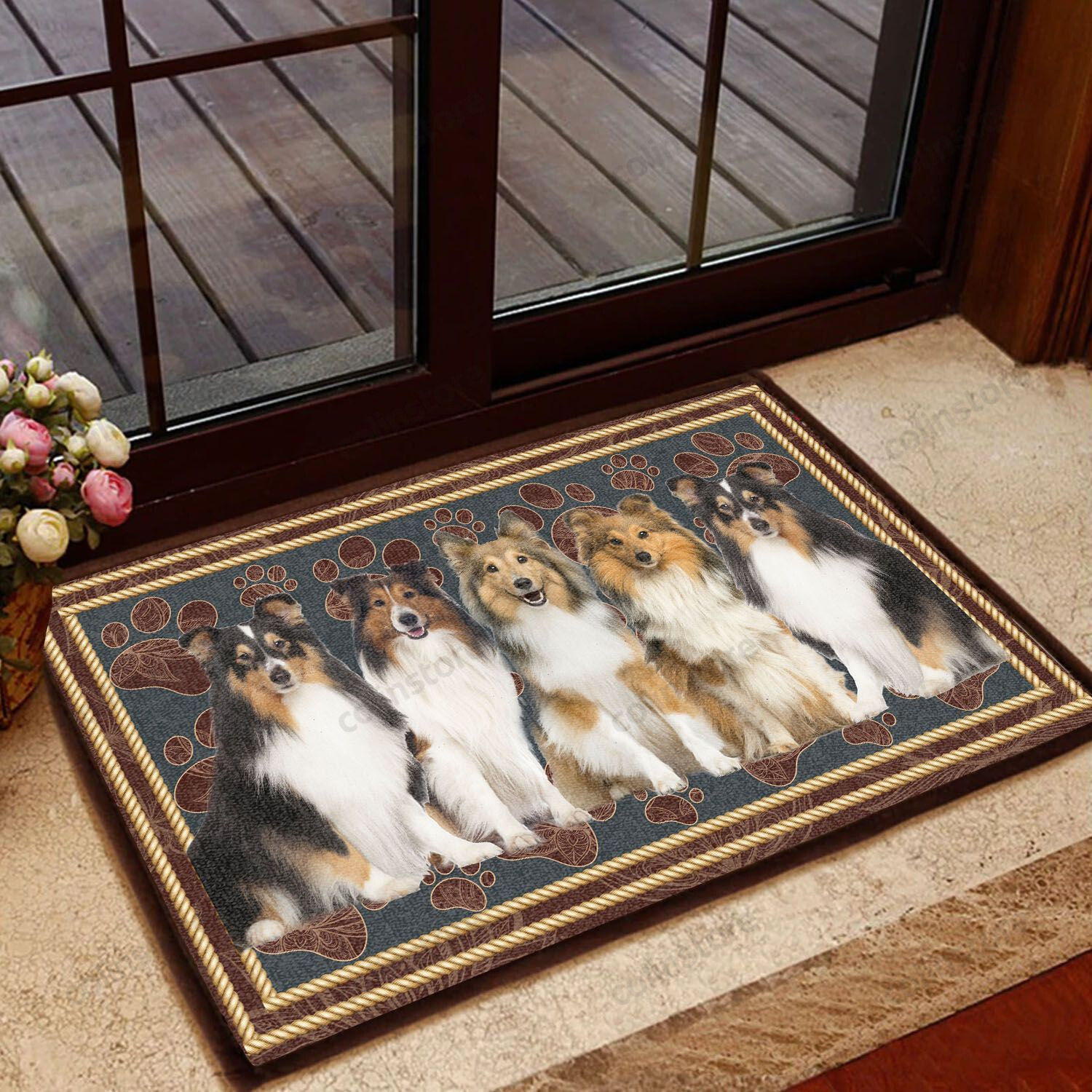 Shetland Sheepdog Friends - Dog Doormat Welcome Mat