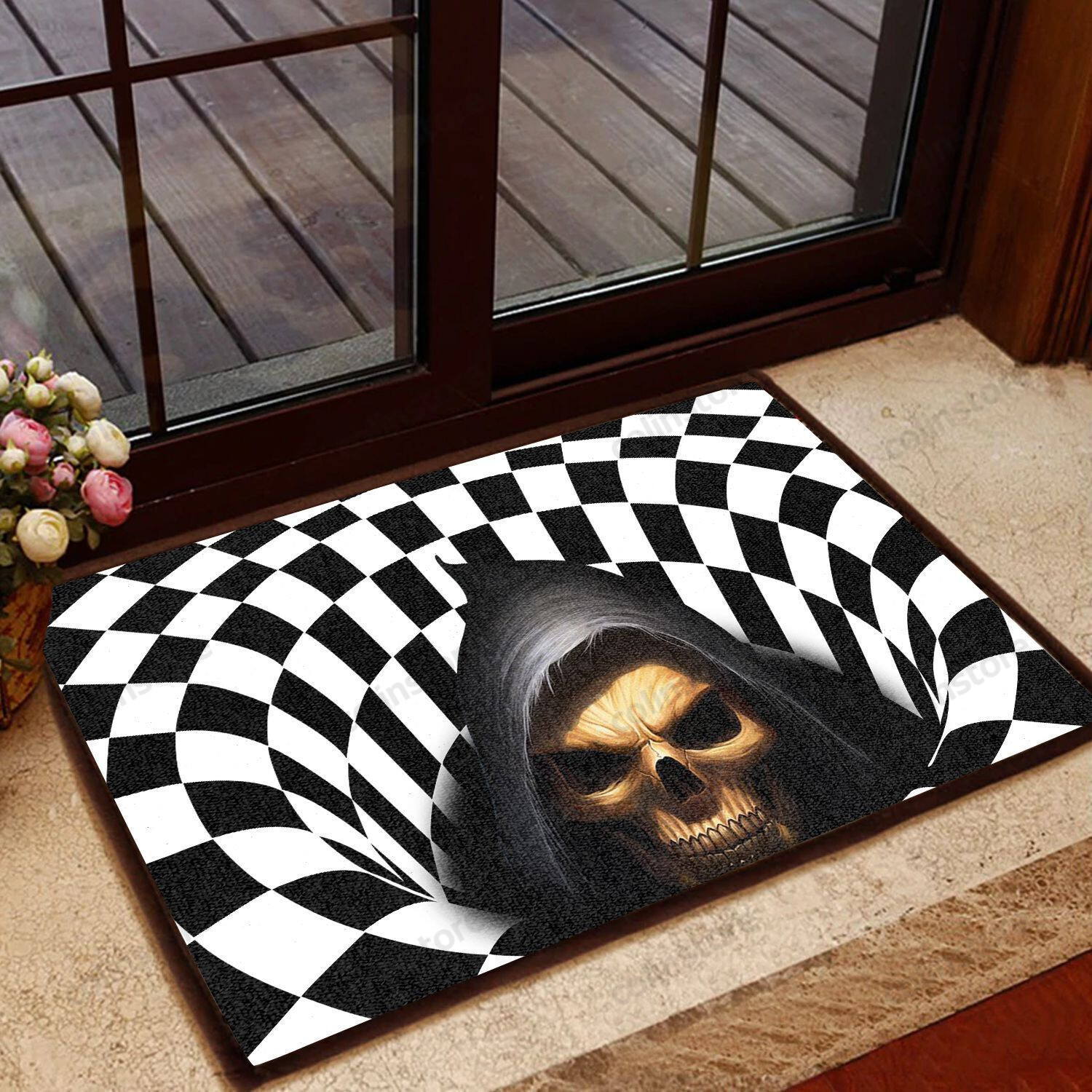 Skull Reaper Doormat Welcome Mat