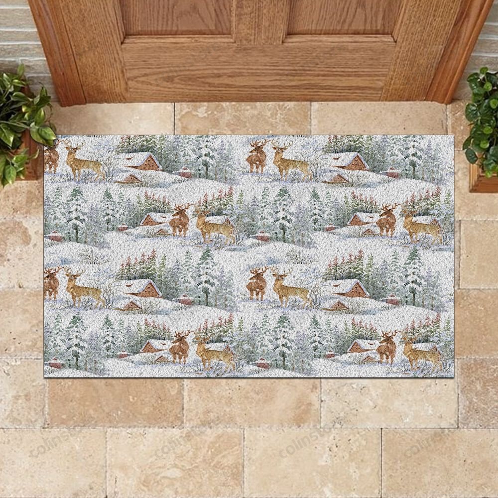 Snow Time Doormat Merry Christmas Doormat -ghepten-xn9rzs7