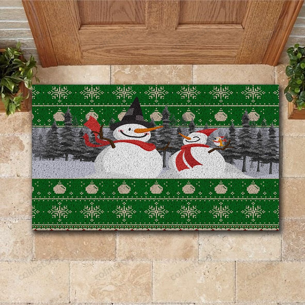 Snowman Doormat Merry Christmas Doormat