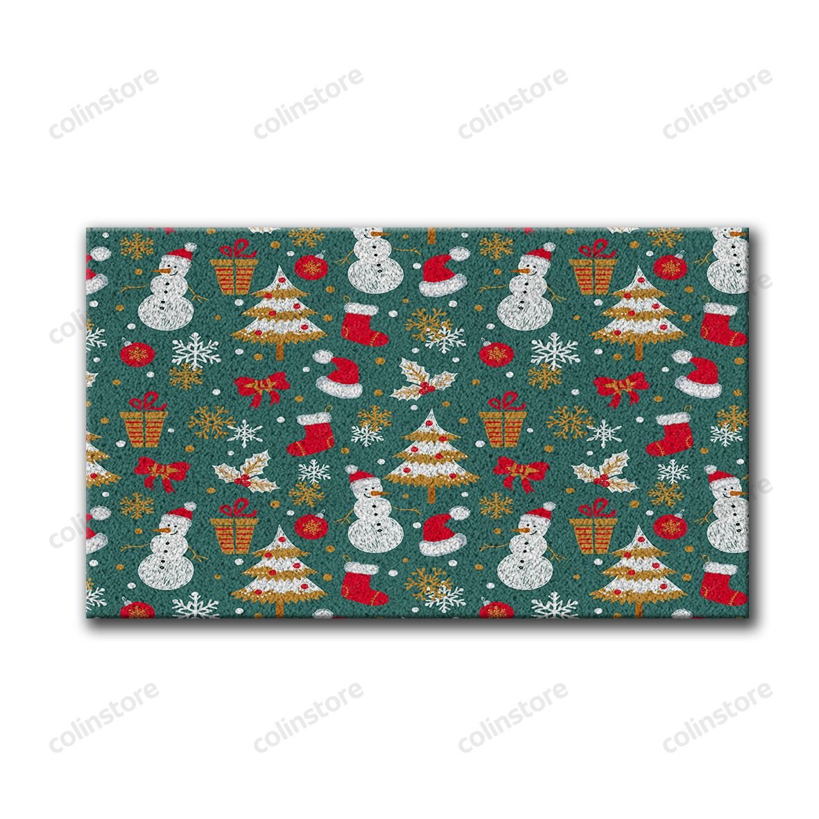 Snowman Merry Christmas Pattern Doormat Merry Christmas Doormat