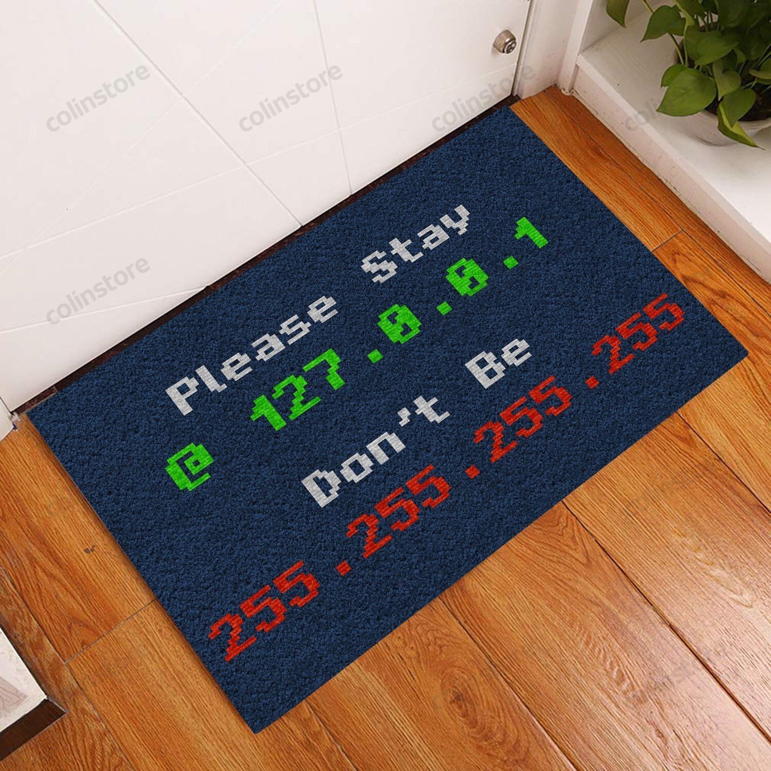 Stay At Home Computer Networking Doormat Welcome Mat