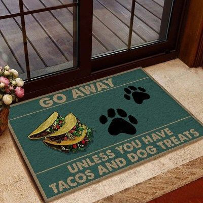 Tacos Dog Paw Funny Outdoor Indoor Wellcome Doormat