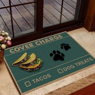 Tacos Or Dog Treats Funny Outdoor Indoor Wellcome Doormat