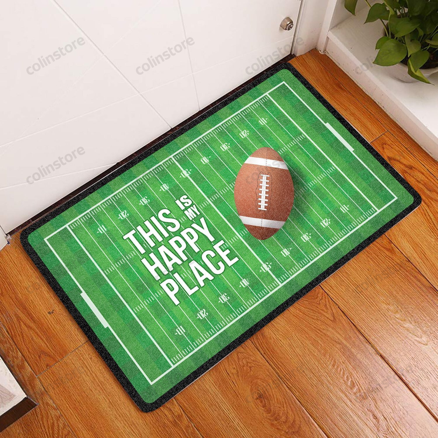 This Is My Happy Place - Amazing Football Doormat Welcome Mat