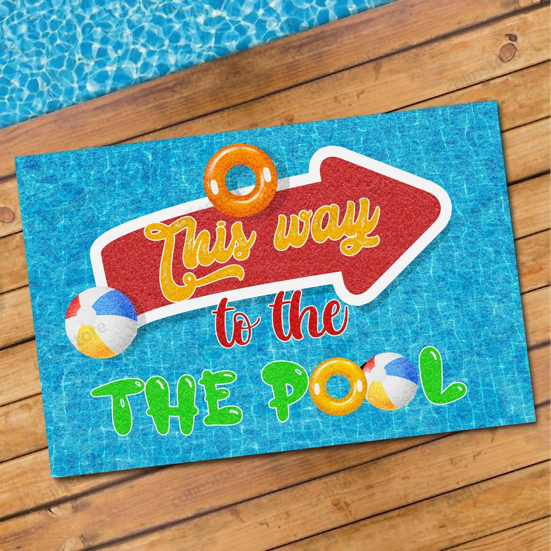 This Way To The Pool Doormat Welcome Mat