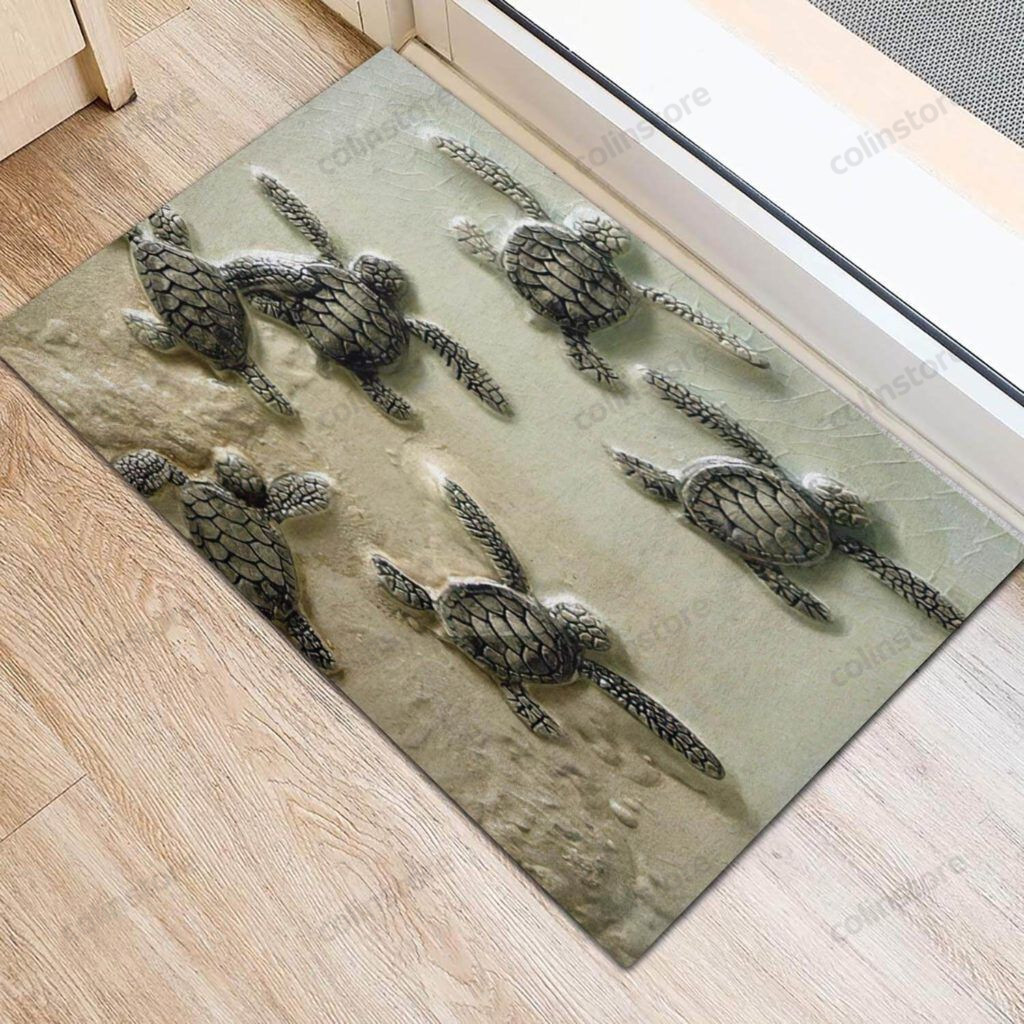 Turtles And The Sea Doormat Welcome Mat