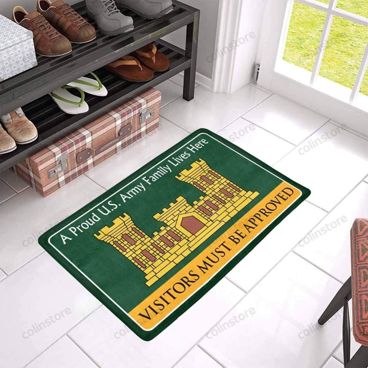 Us Army Corps Of Engineers Family Doormat Welcome Mat