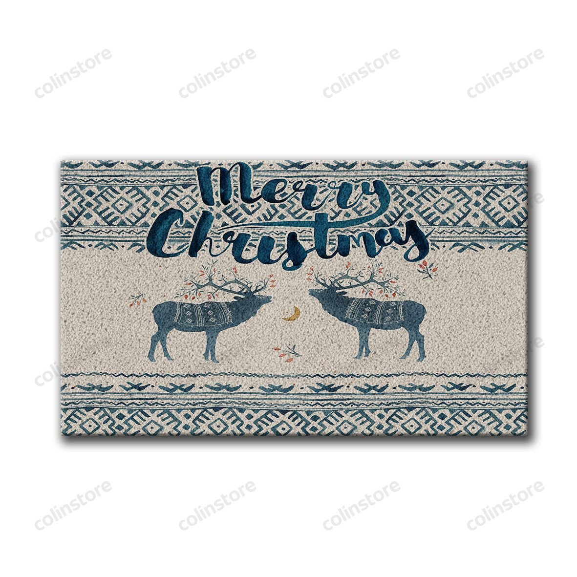 Vintage Reindeer Doormat Merry Christmas Doormat