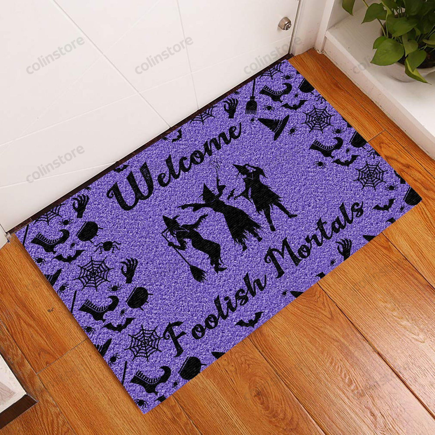 Welcome Foolish Mortal Witch Doormat Welcome Mat