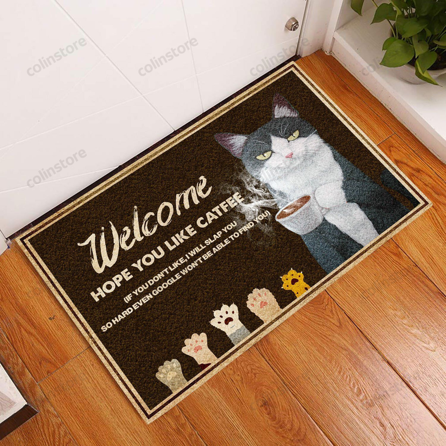 Welcome Hope You Like Catfee Doormat Welcome Mat