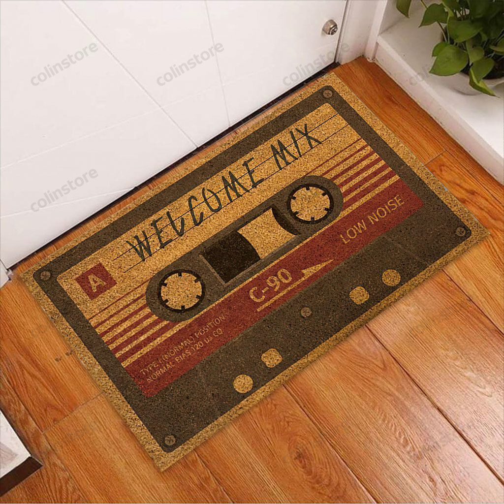 Welcome Mix Tape Music Doormat Welcome Mat