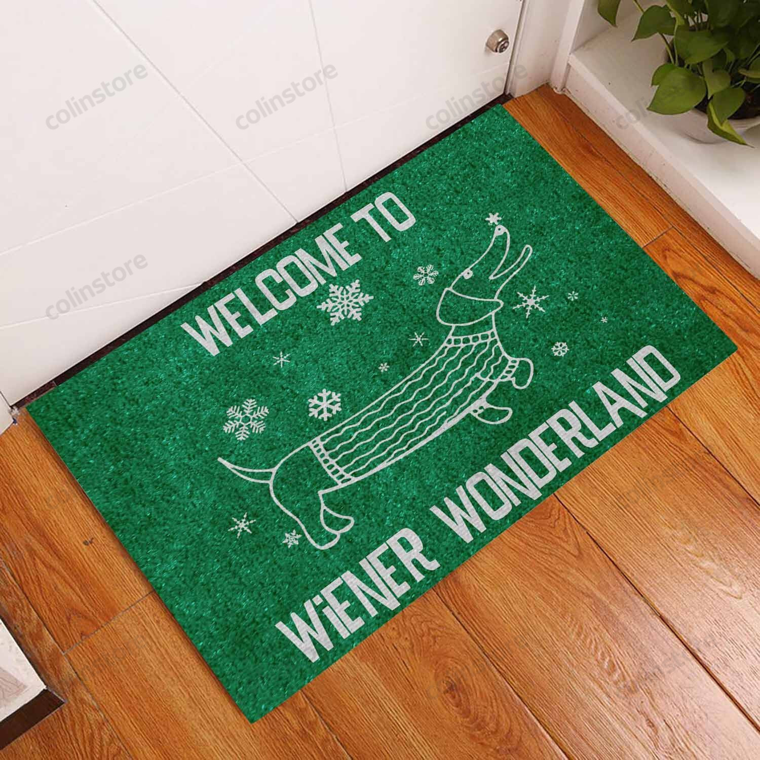 Welcome To Wiener Wonderland Dachshund Doormat Welcome Mat