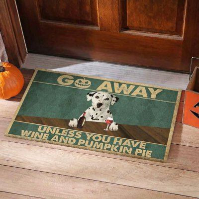 Wine And Pumpkin Pie Funny Outdoor Indoor Wellcome Doormat