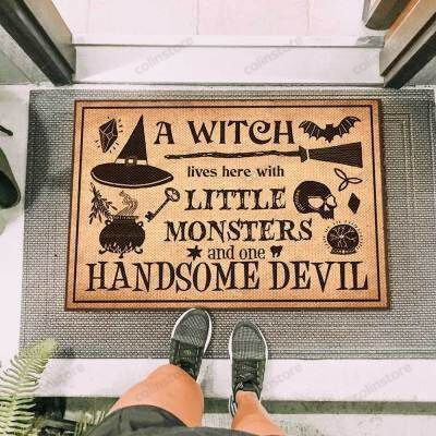 Witch Monster Devil Funny Outdoor Indoor Wellcome Doormat