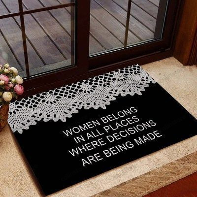 Women Belong In All Places Funny Outdoor Indoor Wellcome Doormat
