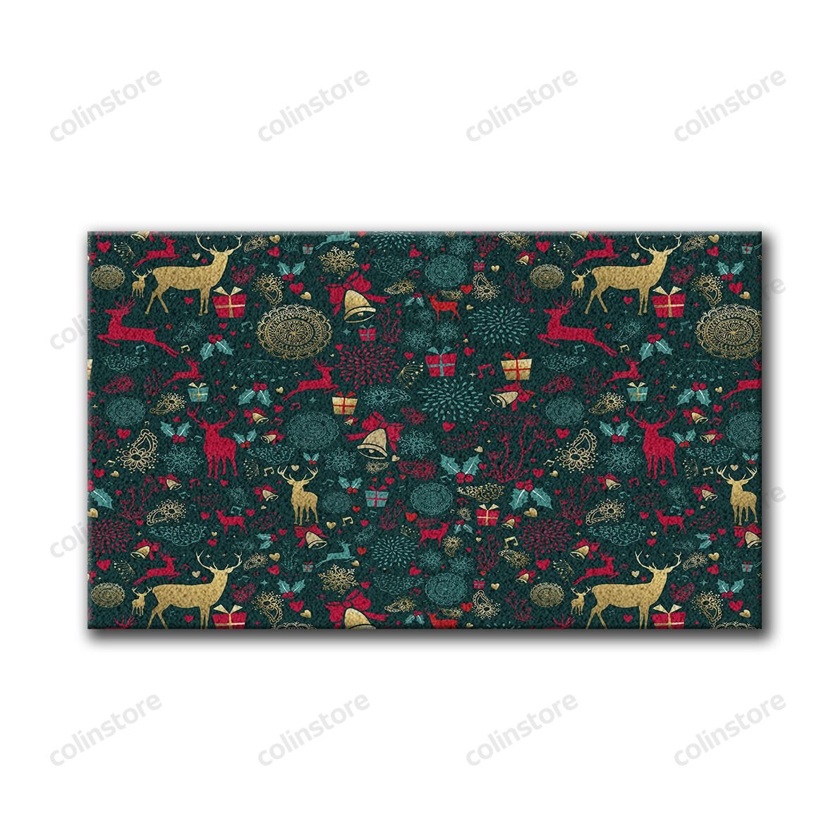 Woodland Animals Christmas Pattern Doormat Merry Christmas Doormat -ghepten-9zrfvfi