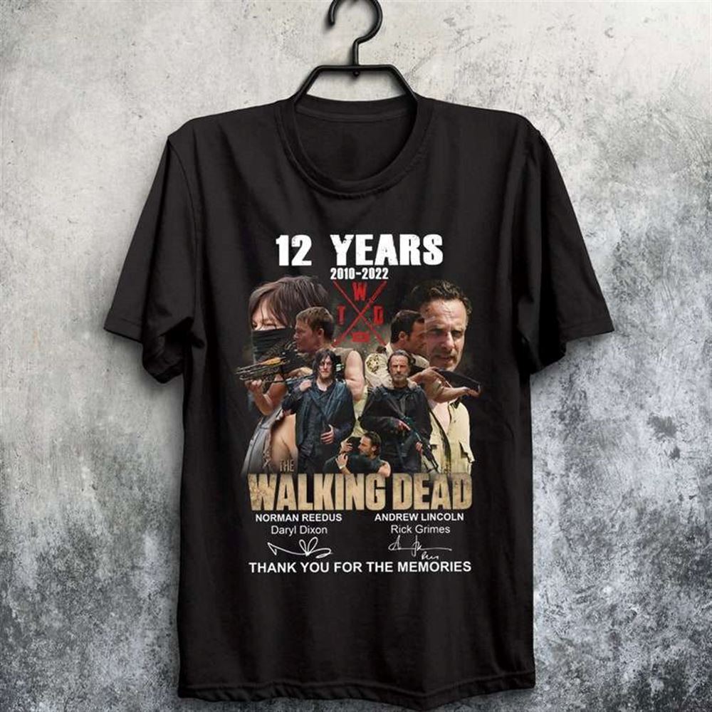 12 Years The Walking Dead T Shirt 2010-2022