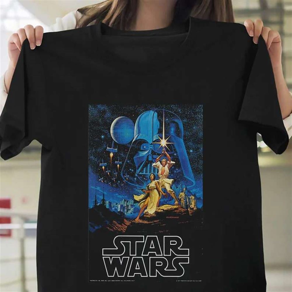 1977 Star Wars Movie Poster New Cotton Unisex T-shirt