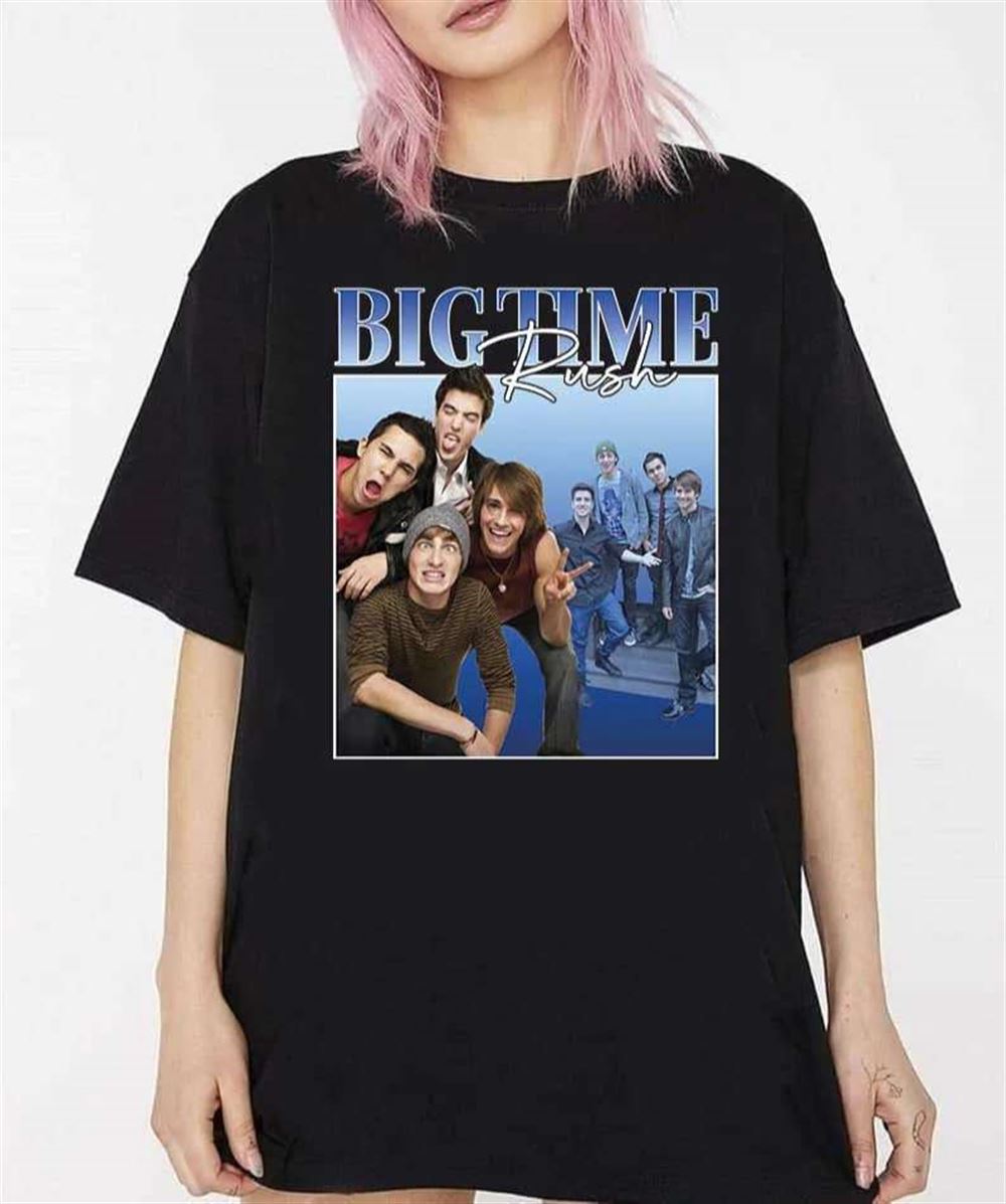 Big Time Rush Retro Vintage Logo And Members T-shirt