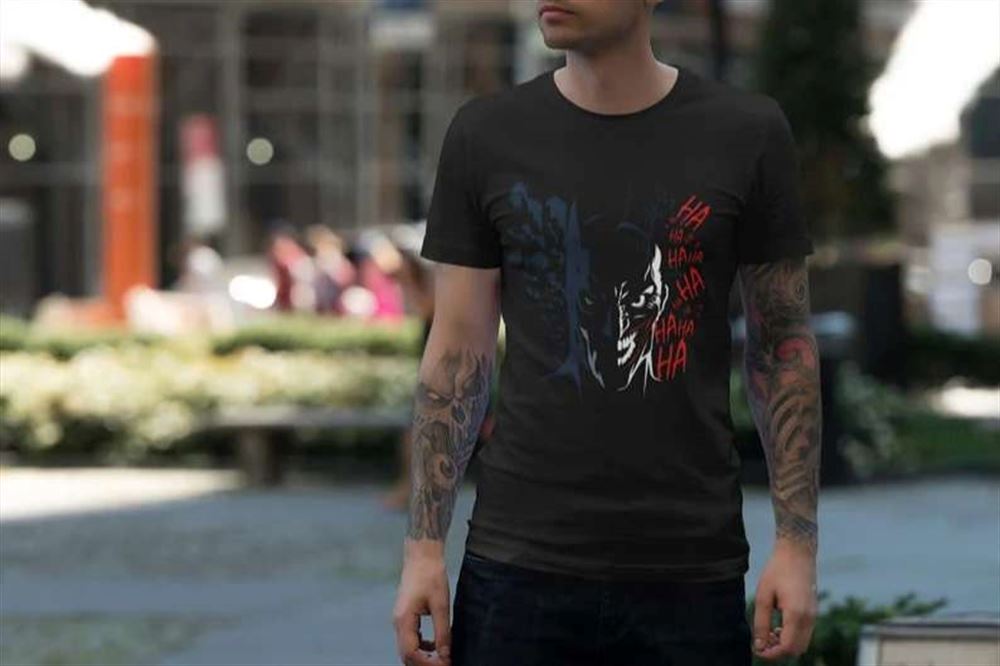 Comic Batman Joker 2 Face T-shirt