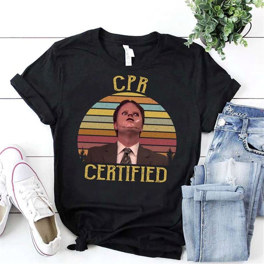 Cpr Certified Dwight Dummy Mask T-shirt