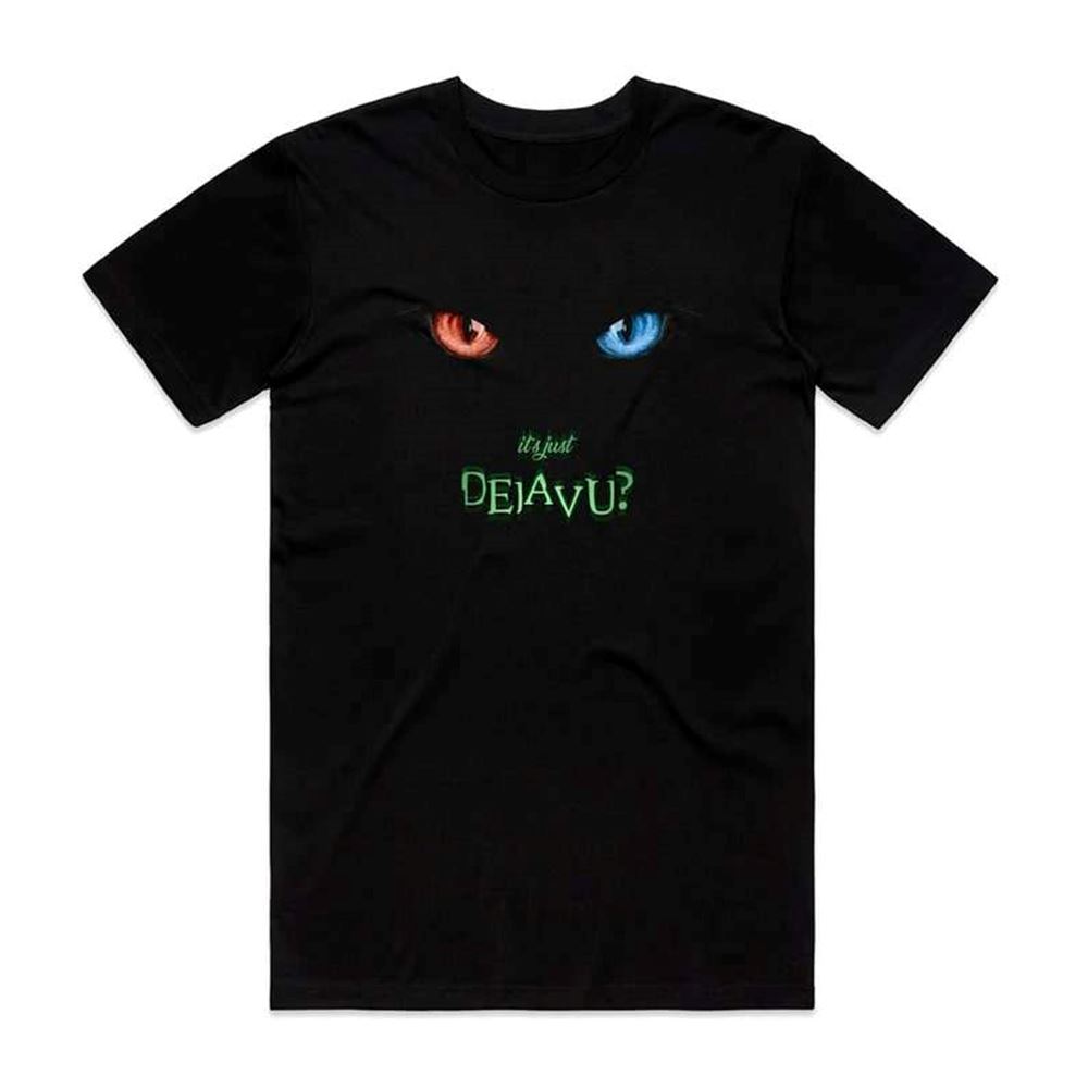 Deja Vu Red Blue Cats Eyes T-shirt