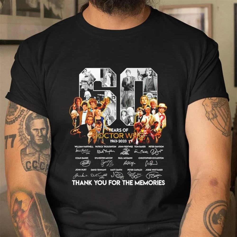 Doctor Who 1963 2023 Thank You For The Memories Man T-shirt