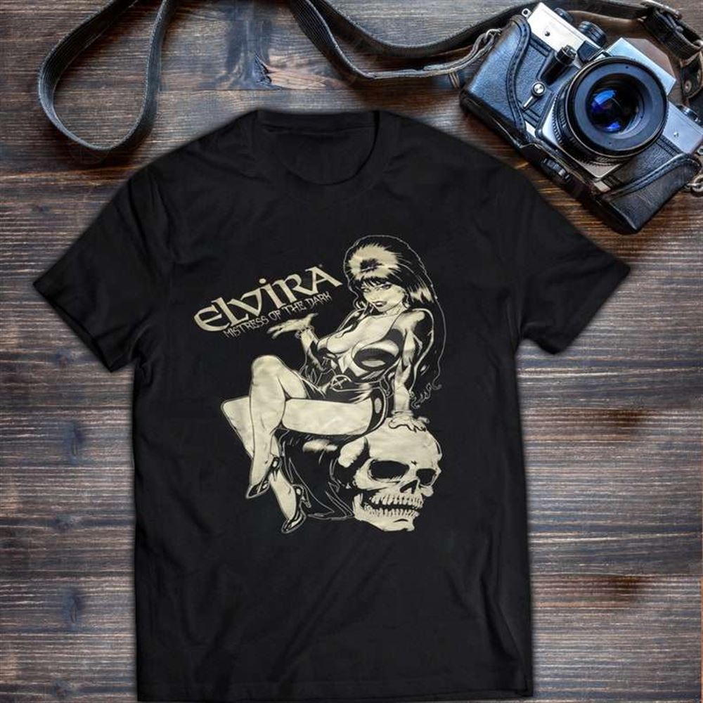 Elvira Comic Skull T-shirt