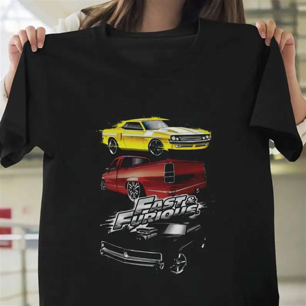 Fast And The Furious Muscle Car Splatter Licensed T-shirt