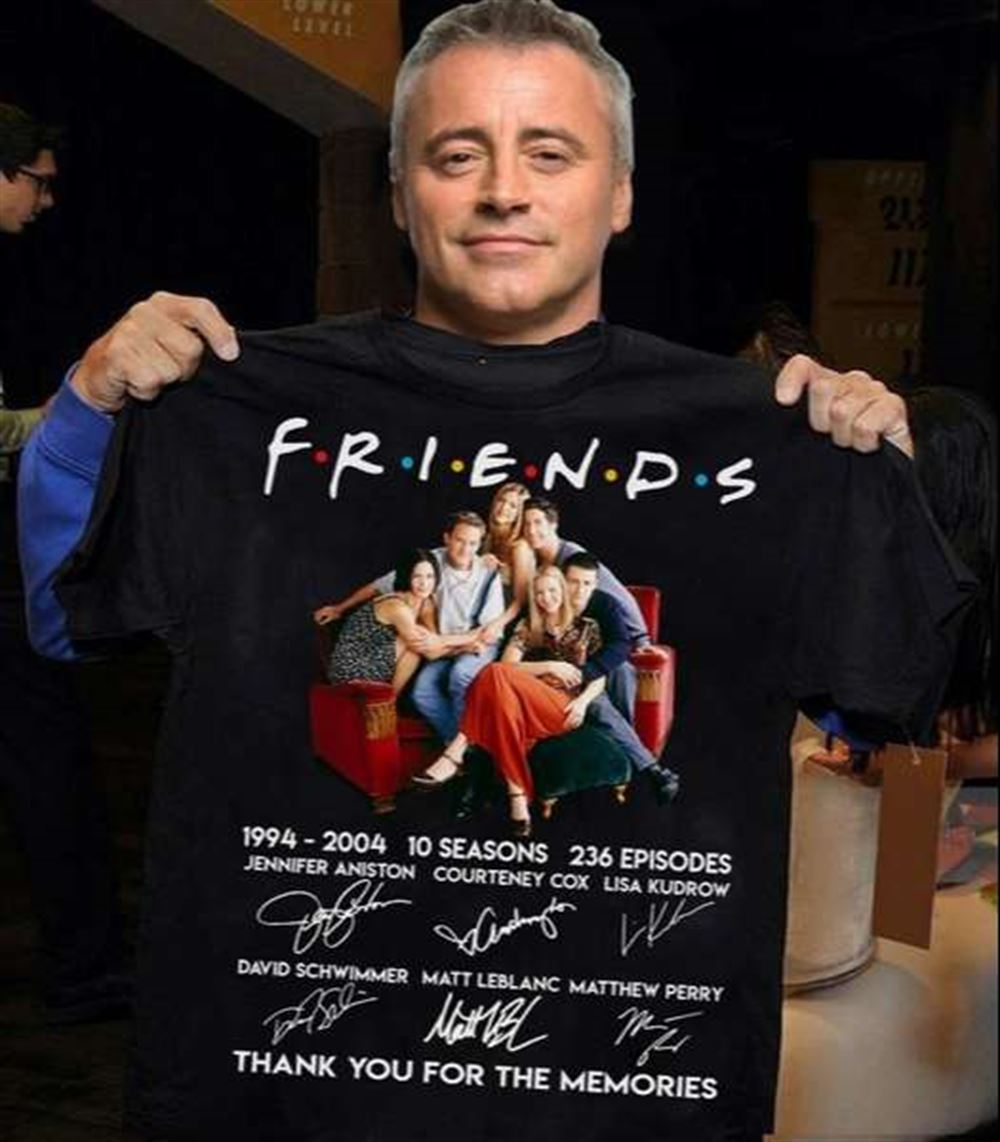 Friends Tv Show 1994-2004 Thank You For The Memories Signature T Shirt