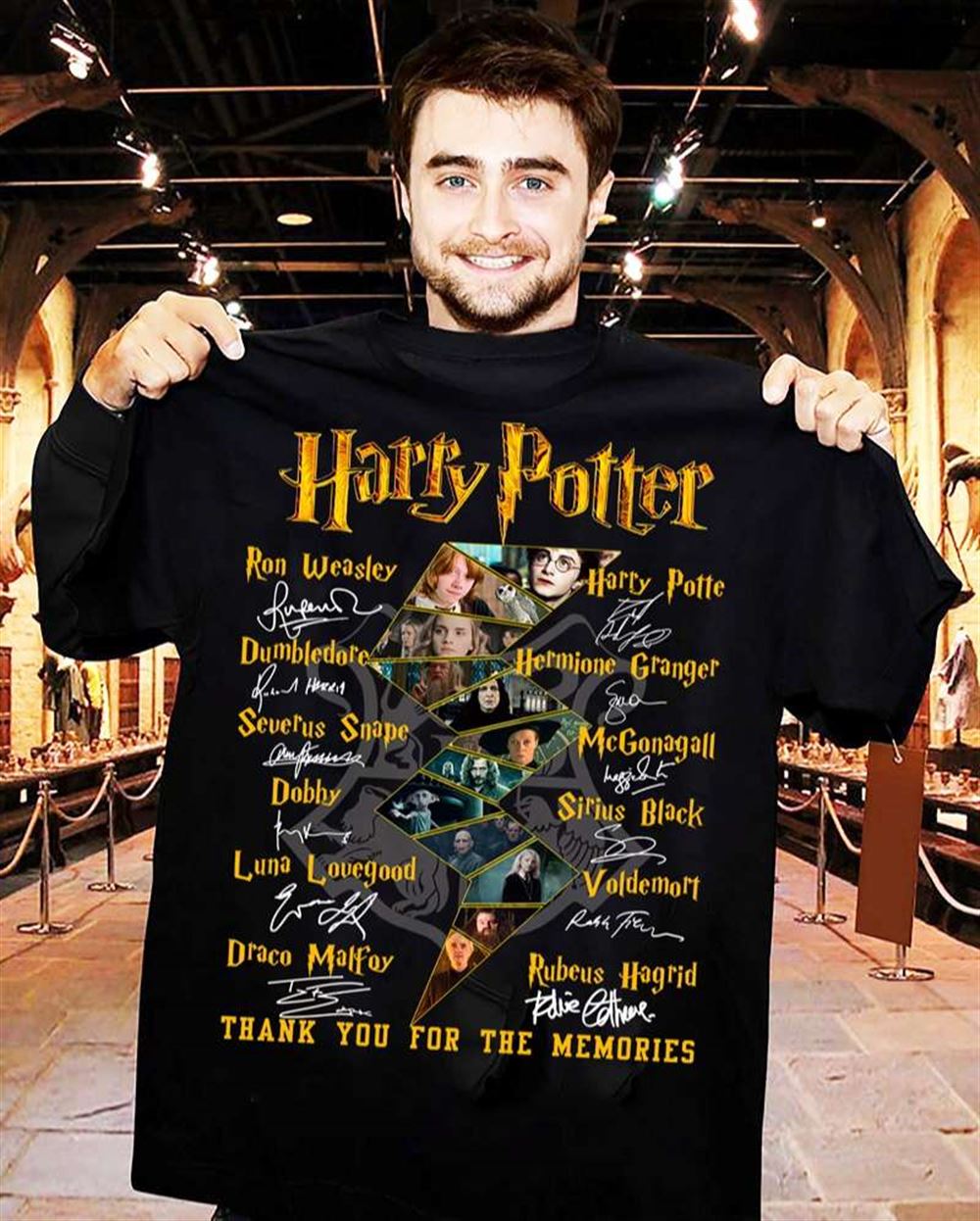 Harry Potter Members And Signatures Thank You For The Memories T-shirt