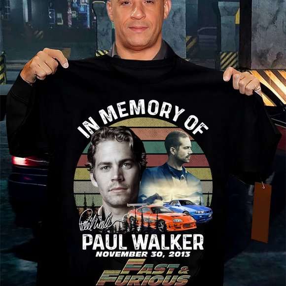 In Memories Of Paul Walker Fan T-shirt